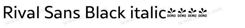 Rival Sans Black italic字体转换
